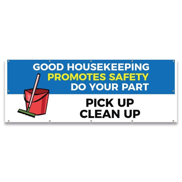 Signmission Good Housekeeping Promotes Do Your Part...Pick Up-Clean Up Banner Stand, 120" H, B-120-30073 B-120-30073